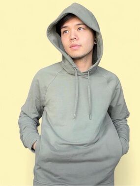 Lululemon Men's Sage Green Hooded Pullover Sweatshirt